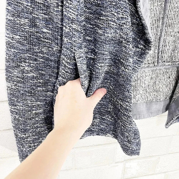 Vince Blue & White Tweed Open Front Draped Jacket Women's Size XS - Picture 7 of 10